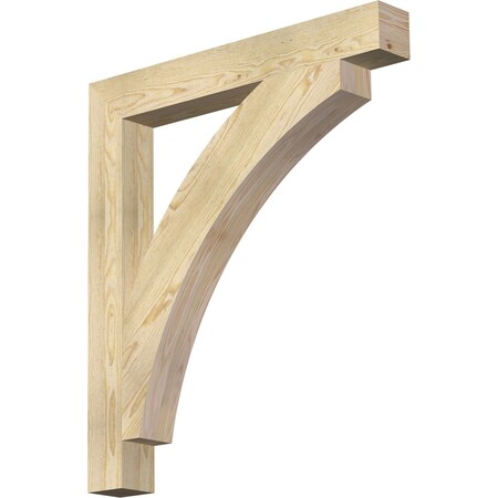 Ekena Millwork Thorton Block Rough Sawn Bracket, Douglas Fir, 4"W x 32"D x 36"H BKT04X32X36THR05RDF